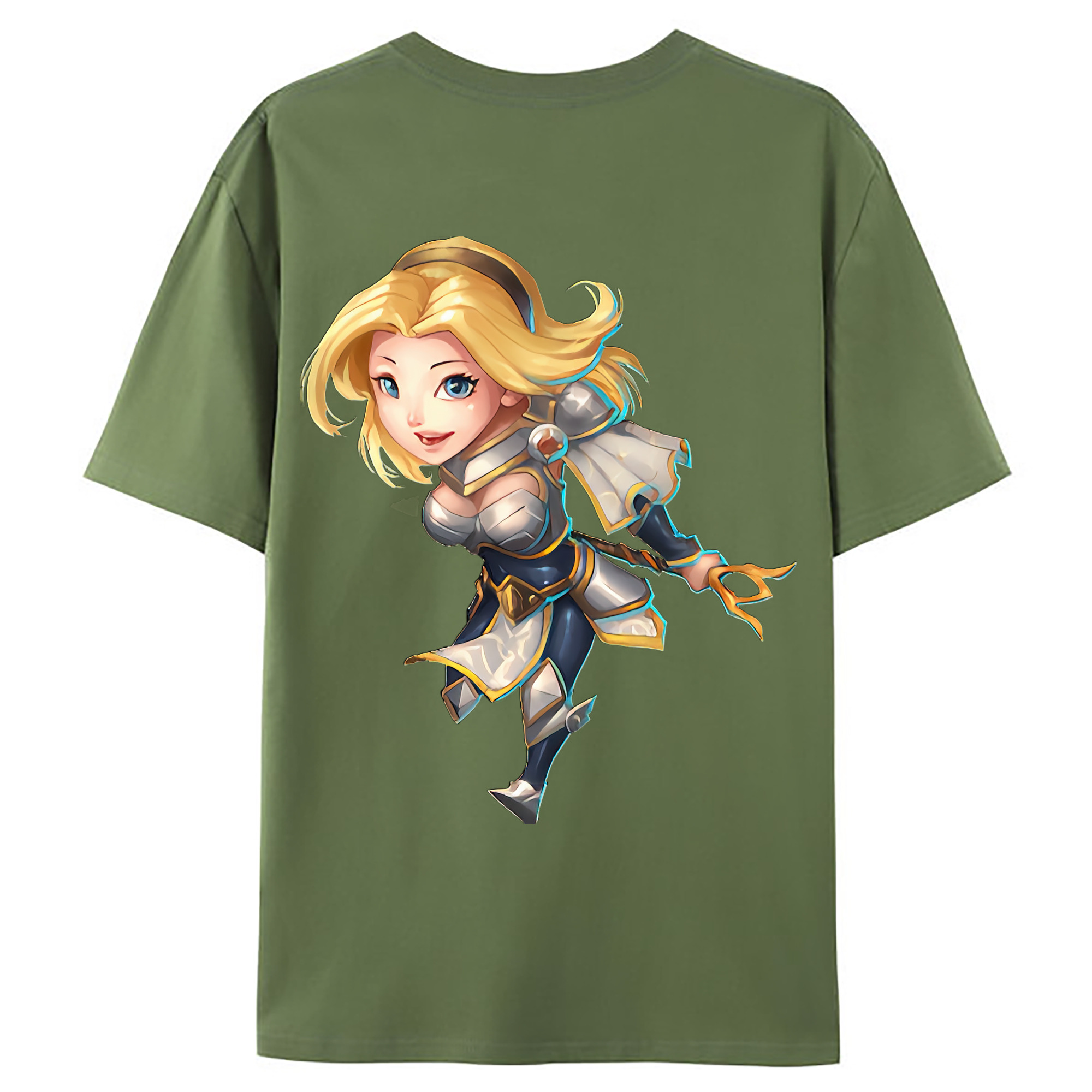 （画像用） リーグ・オブ・レジェンド League of Legends LOL 綿100％ メンズ半袖Tシャツ（バックプリント） 通気性
